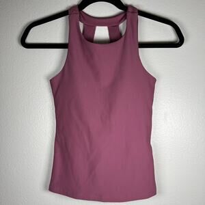 Move Theology |Women’s mauve pink workout racerback open back top